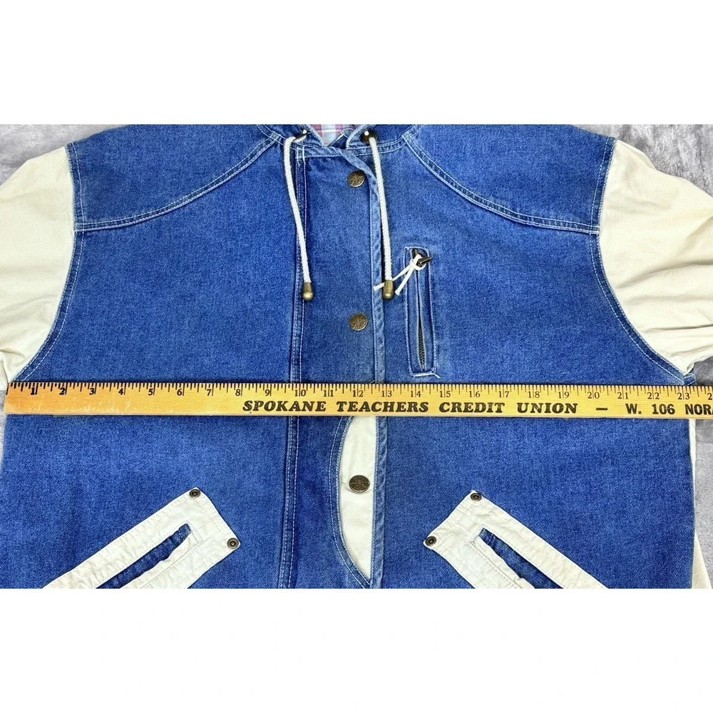 Stefano International Vintage‎ 1980s Denim Hooded Barn Jacket Medium